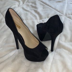 Charlotte Russe Black Suede Heels